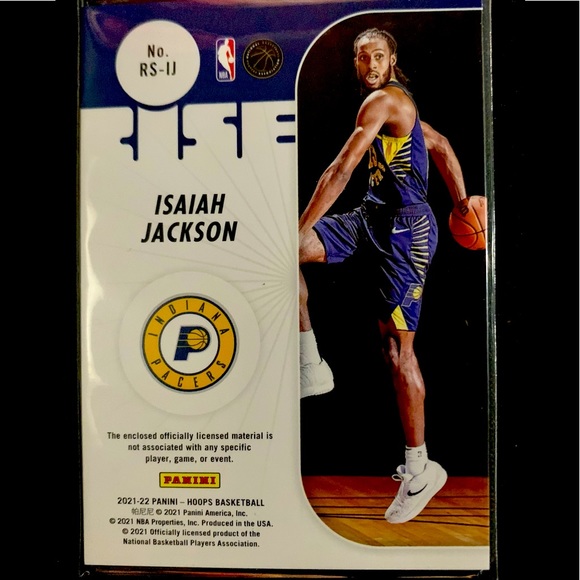 2021-22 Panini NBA HOOPS Isaiah Jackson Patch /25 - Picture 2 of 2